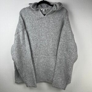 No‎ Boundaries Knit Hoodie Pullover Womens XL Grey Kangaroo Pocket Cozycore Soft
